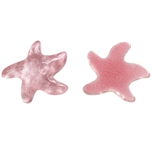Charm's étoile de mer rose pailletée en résine pour bijoux DIY et coques de téléphone