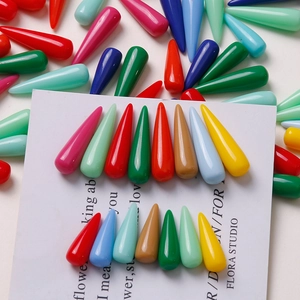 Glossy Candy Color 3D Oval Teardrop Resin Pendants For DIY Earring Jewelry Making Handmade Craft Material Accessories
