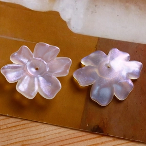 Macro de perles fleurs 3D pailletées dégradé AB pour la création de bijoux artisanaux