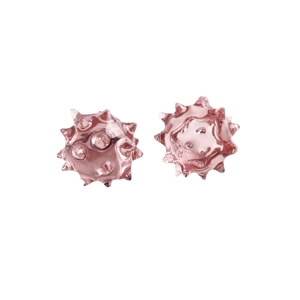 Orecchini a riccio di mare rosa trasparente in resina per accessori gioielli DIY