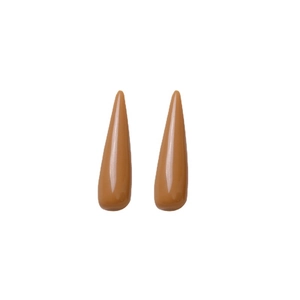 Glossy large resin teardrop charms in caramel brown for DIY earring jewelry making