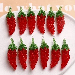 Handmade Woven Glass Seed Beads Chili Pepper Shaped Charms DIY Jewelry Making Accessories For Earrings Necklaces Pendant