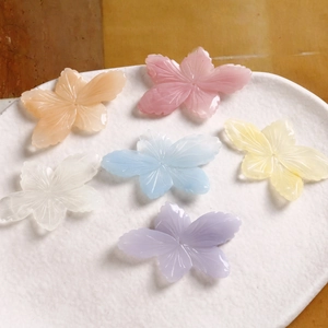 Translucent resin flower beads in 6 gradient candy colors for DIY jewelry making