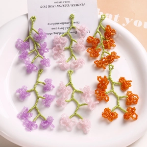 Pendentif Gland Fleur en Perles de Rocaille de Verre Tissé à la Main Accessoires Bijoux DIY pour Boucles d'Oreilles Collier