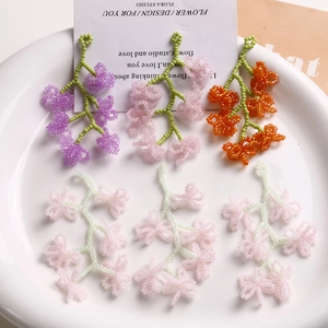 Perles de fleurs en verre faites main pour bijoux DIY en diverses couleurs pastel