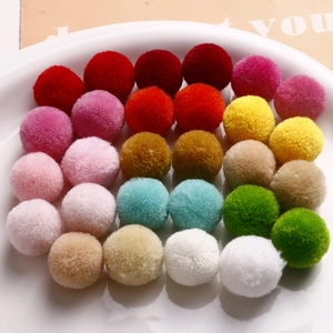 20mm Colorful Round Plush Pom Poms For DIY Jewelry Making Hair Accessories Handmade Craft Materials Mini Soft Fluffy Balls