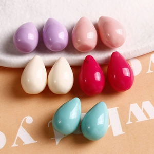 Resin Waterdrop Charms Teardrop Pendants For DIY Jewelry Making Earrings Hair Accessories Colorful Smooth Glossy Craft Parts