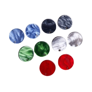 10er-Set runde Acryl-Anhänger mit Marmortextur für DIY-Schmuck und Ohrringe