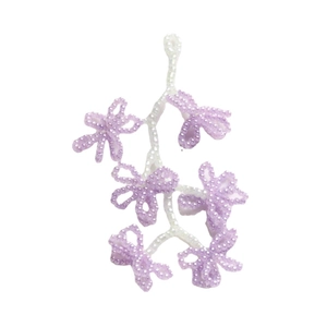 Fleurs en perles de lavande faites à la main pour bijoux DIY, pinces à cheveux et accessoires