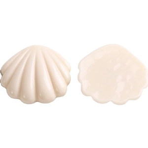 Coussinets de soutien-gorge en silicone en forme de coquillage blanc cassé pour maillots