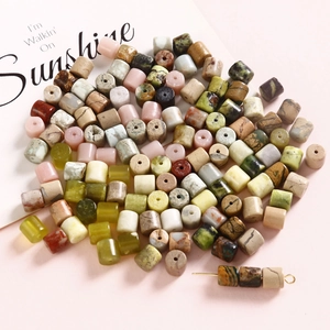 Natural Stone Oval Tube Beads 6mm Polished Loose Spacer Beads For DIY Jewelry Making Bracelet Necklace Accessories