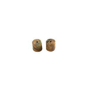 6mm oval natural stone beads with marble texture and central hole for DIY jewelry making