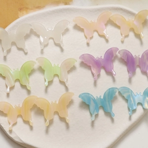 Dreamy Gradient Acetate Butterfly DIY Jewelry Making Accessory For Earrings Hairpin Phone Case Decoration Marble Pattern Material