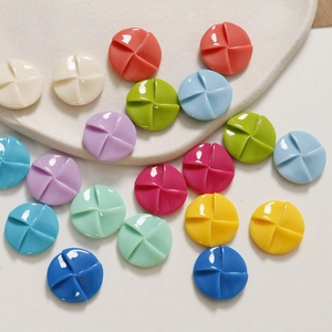 Fashion Windmill Shape Round Resin Patch For DIY Jewelry Making Polished Flatback Decorative Button For Phone Case