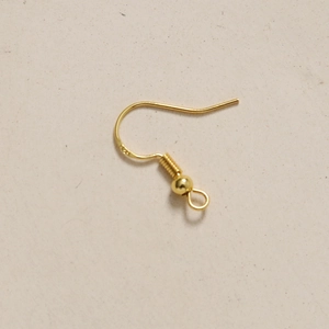 Ganchos de pendientes en plata S925 bañada en oro 18K con bola para creación de joyas DIY