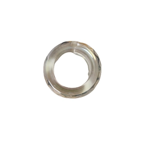 Iridescent acrylic hollow circle pendant with wave texture for DIY jewelry making