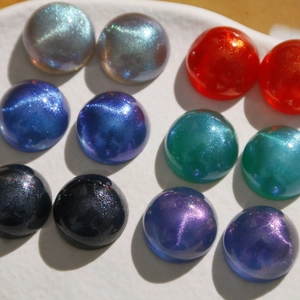 18mm cosmic style colorful acrylic half-round cabochons for DIY jewelry making