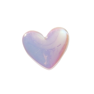 Gradient iridescent heart charm with aurora pearl coating for DIY jewelry accessories