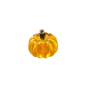 Cute yellow resin pumpkin pendant for DIY necklace accessories and Halloween jewelry