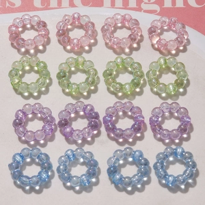 Perline Ciambella Rotonde Vuote in Acrilico Cangiante per Creazione Gioielli Accessori Fai da Te Orecchini Bracciali Multicolore