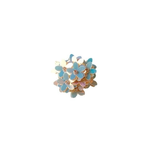 Iridescent blue and white five-petal flower sequins for DIY jewelry and accessories