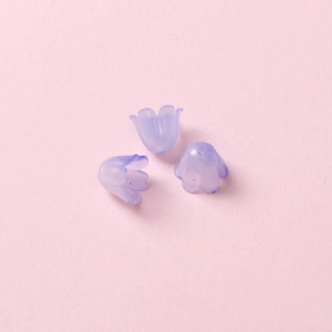 Perles de lys de la vallée en acrylique violet givré pour accessoires de bijoux DIY