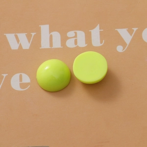 Flatback fluorescent yellow resin cabochons for DIY phone cases and jewelry making