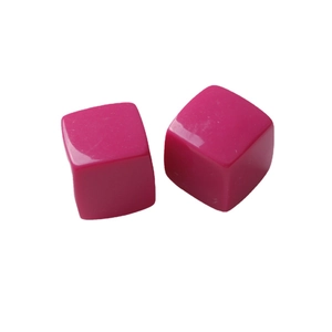 20mm rose red cube resin earring charms with glossy finish for DIY jewelry crafts