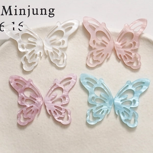 Fairy Butterfly Wing Acetate Acrylic DIY Jewelry Accessories Hollow Acetate Charms For Earrings Hairpins Making Women