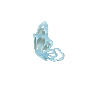 Blue marbled acetate hollow butterfly charm for DIY jewelry and hair accessories