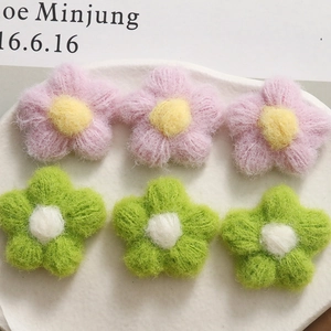 Handmade Crochet Cotton Flower Patches DIY Jewelry Making Embellishments For Hair Clips Brooches Clothing Decor Sweet Floral Accessories