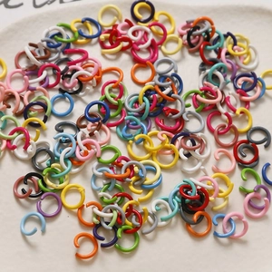 Anellini Aperti in Metallo Verniciato Colore Macaron Per Portachiavi Creazione Gioielli Fai Da Te Bracciale Collana Accessori