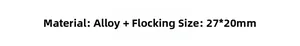 Specifications for 27x20mm flocking alloy bow earring material and accessory size