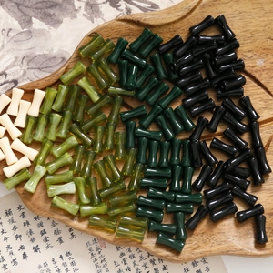 Perline in Acrilico con Nodo di Bambù Vintage Stile Cinese per Creazione Gioielli DIY Bracciale Ciondolo Artigianale Zen