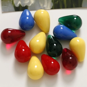 Perline a Goccia d'Acqua in Resina Acrilica per Creazione Gioielli Fai-da-Te Orecchini Forcina Custodia Telefono Multicolore Lucide