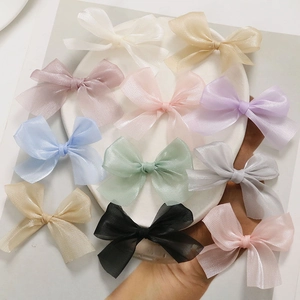 Kleurrijke organza strikjes in 11 pasteltinten voor haaraccessoires en DIY-projecten