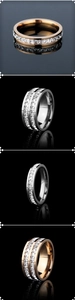 Comparaison détaillée de bagues en zircons à une ou deux rangées en or rose et argent