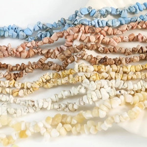 Polished natural irregular stone beads in various colors for DIY jewelry making