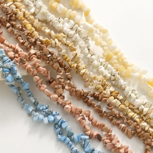Polished natural irregular stone beads in various colors for DIY jewelry making