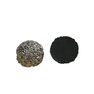 Sparkling black and silver sugar ball resin charms for DIY jewelry and hair accessories