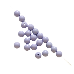 Bulk 8mm lavender macaron acrylic round beads for DIY jewelry making and crafts