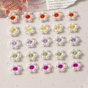 Perles de fleurs en perles tissées 12mm en 5 couleurs pour bijoux faits main