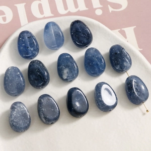 Cuentas de resina azul oscuro en forma de gota para crear pendientes y pulseras de diseño DIY