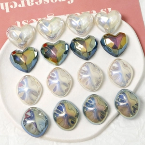 Mermaid Aurora Mabe Shell Πολύπλευρη Καρδιά Ρόμβος Σχήμα DIY Αξεσουάρ Κοσμημάτων για Σκουλαρίκια Κλιπ Μαλλιών Υλικό Θήκης Κινητού