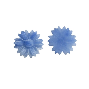 Matte light blue daisy resin charms for DIY craft jewelry and phone case decoration