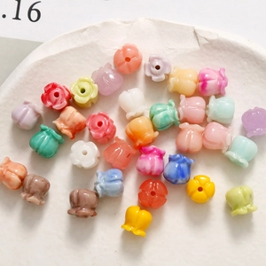 Süße Maiglöckchen Knospe Künstliche Perlenpulver Künstliche Perlen Für DIY Schmuckherstellung Erkenntnisse Mehrfarbige Florale Charms Handgefertigte Materialien