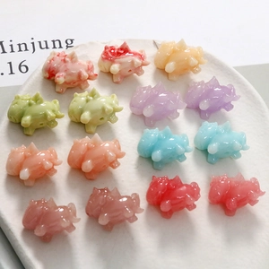 Schattige vliegend varken hars kralen met parelglans voor DIY sieraden maken diverse kleuren