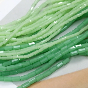 Mint green faceted mini beads for DIY jewelry and hair accessories crafting