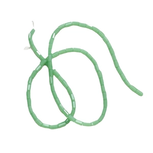 Strand of faceted light green cylindrical beads for DIY handmade jewelry and crafts