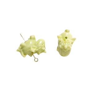 Schattige lichtgroene eenhoorn kralen van hars met gouden ringen voor DIY sieraden